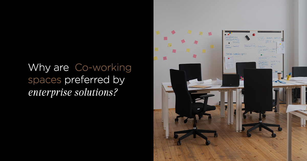 Enterprise teams working in professional coworking spaces